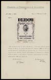 Certificato di presentazione del marchio, registrato al n° 184 del registro dei marchi della Camera di commercio e industria di Zara (1922 nov. 6)